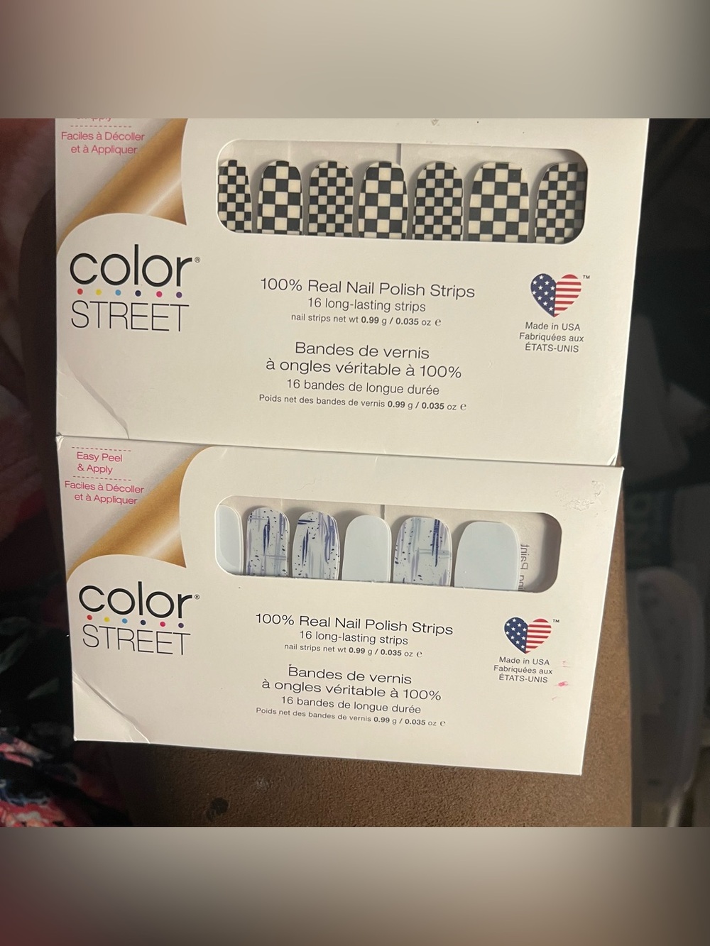 Two Sets of Color Street Nail Polish Strips